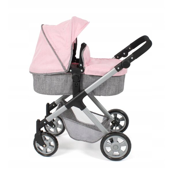 Bayer Chic 2000 Mila 2 in 1 Puppenwagen 50 cm edles Grau-Rosa