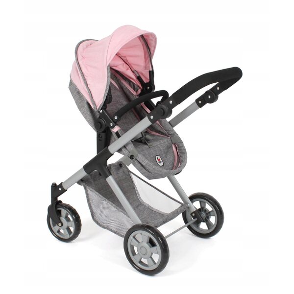 Bayer Chic 2000 Mila 2 in 1 Puppenwagen 50 cm edles Grau-Rosa