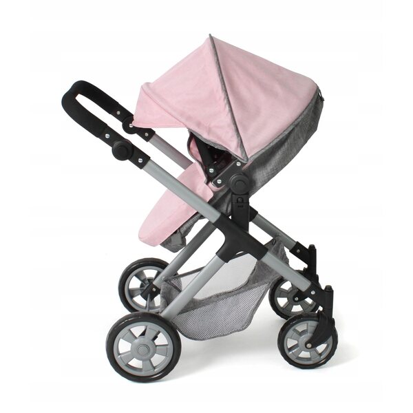 Bayer Chic 2000 Mila 2 in 1 Puppenwagen 50 cm edles Grau-Rosa