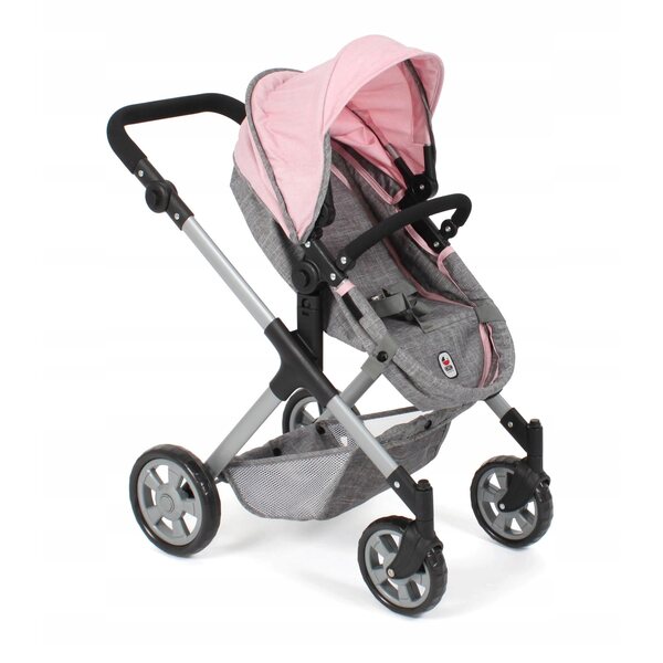 Bayer Chic 2000 Mila 2 in 1 Puppenwagen 50 cm edles Grau-Rosa
