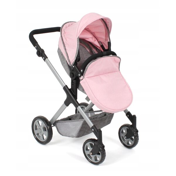 Bayer Chic 2000 Mila 2 in 1 Puppenwagen 50 cm edles Grau-Rosa