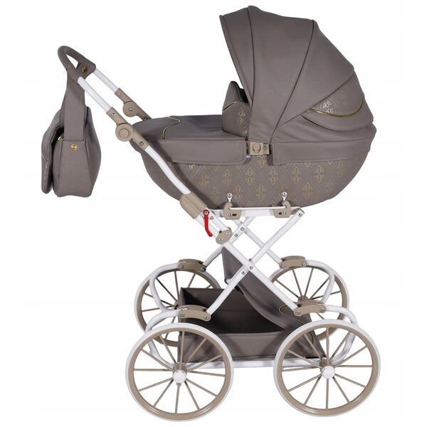 Junama Art Deco Mini 02 Brown – eleganter, tiefer Puppenwagen