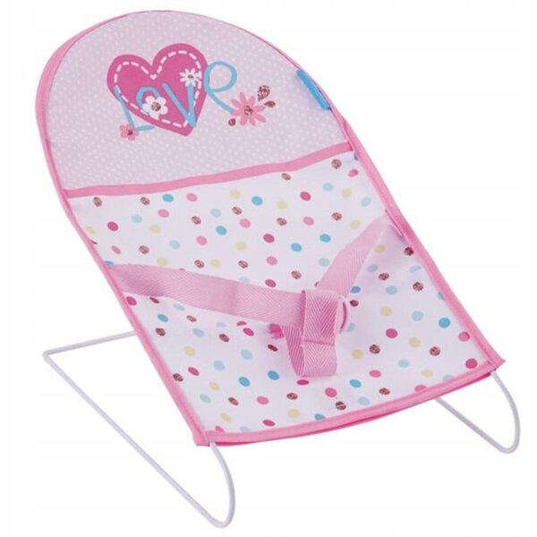 Hauck 3 in 1 Puppenset mit Kinderwagen, Puppe und rosa Schaukel