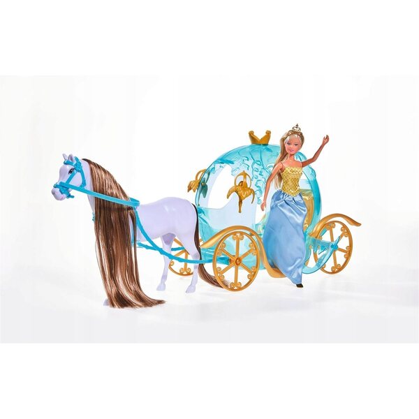 Simba Steffi Liebeskutsche mit Kürbis und Prinzessin für Kinder ab 3 Jahren