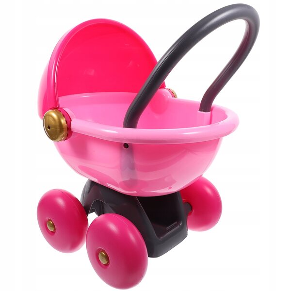 Miniatura rosa carrello spesa giocattolo decorazione per casa delle bambole