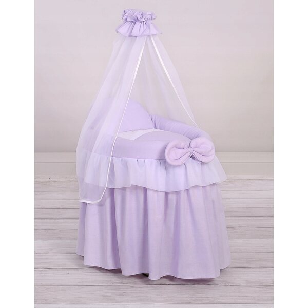 My Sweet Baby Puppenwagen aus Korbgeflecht mit Vorhang und elegantem Design