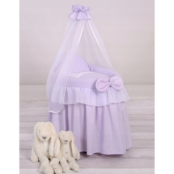 My Sweet Baby Puppenwagen aus Korbgeflecht mit Vorhang und elegantem Design