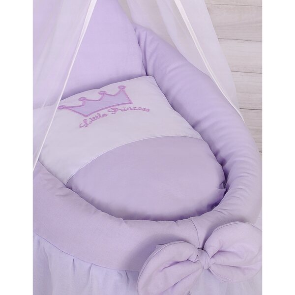 My Sweet Baby Puppenwagen aus Korbgeflecht mit Vorhang und elegantem Design