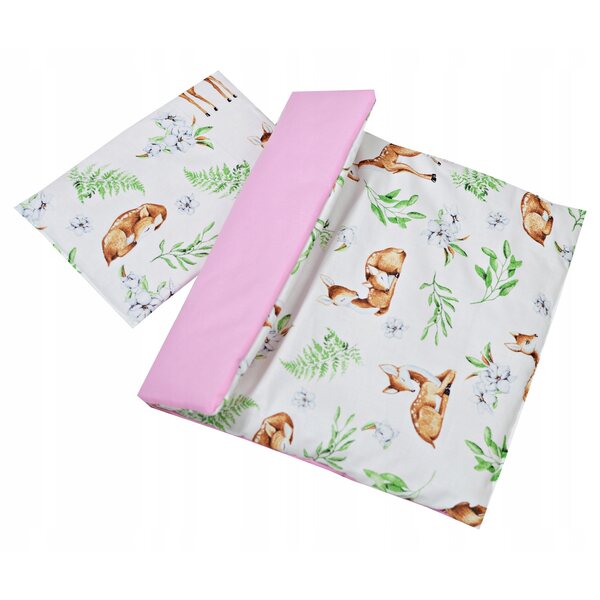 Komplettes Puppenbettwäscheset aus Baumwolle mit Sarenki-Decke und Kissen