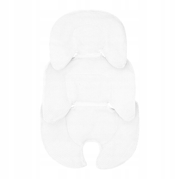 Cuscino per Passeggino e Seggiolino Auto Neonati in Pile Bianco 58x38 cm