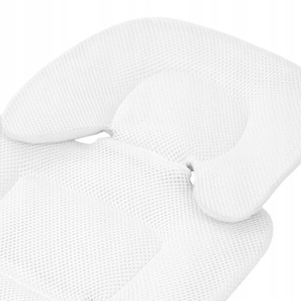 Cuscino per Passeggino e Seggiolino Auto Neonati in Pile Bianco 58x38 cm