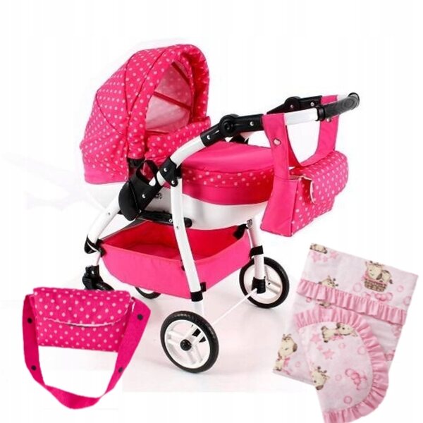 Adbor Lily Sport LS-09 Puppenwagen mit kostenloser Tasche und Bettwäsche