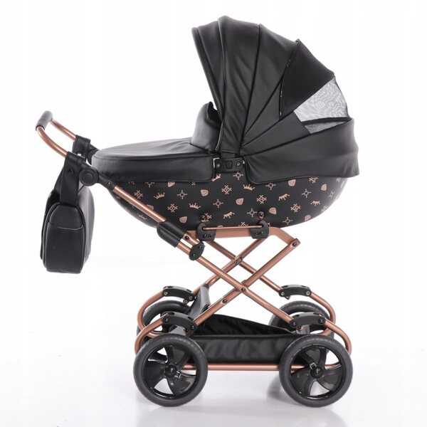 TAKO Imperial Mini tiefer Kinderwagen für Puppen mit Verstellung und Polsterung