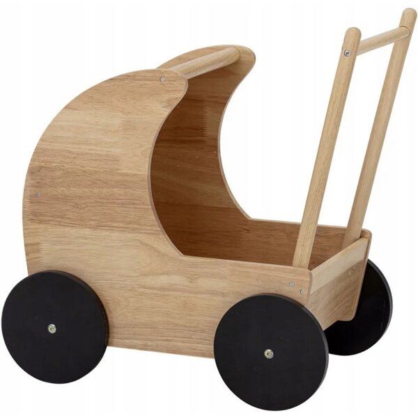 Bloomingville Mini Edy – Sicherer und natürlicher Holzwagen für Puppen und Spielzeug