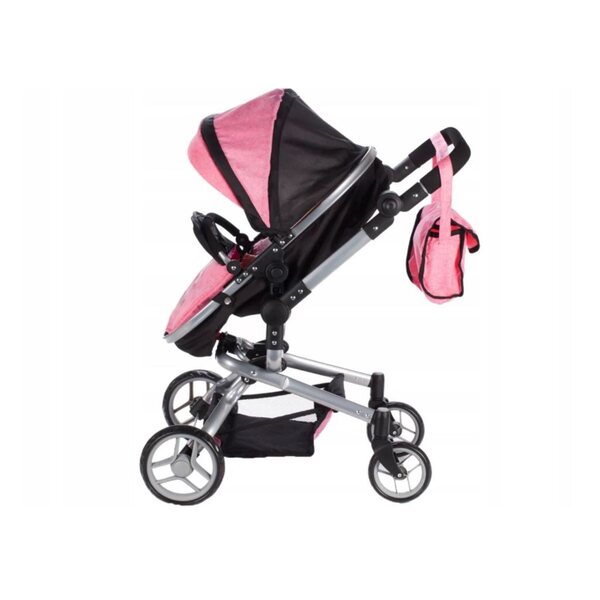 2-in-1-Kinderwagen für Puppen mit Griffverstellung und Tasche inklusive