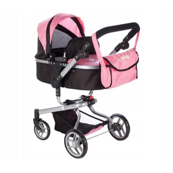 2-in-1-Kinderwagen für Puppen mit Griffverstellung und Tasche inklusive