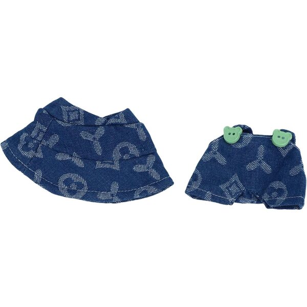Elegantes Kleidungsset für 17-cm-Puppen mit Hut und Polyester-Latzhose