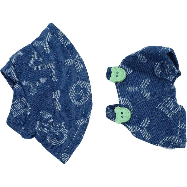 Elegantes Kleidungsset für 17-cm-Puppen mit Hut und Polyester-Latzhose