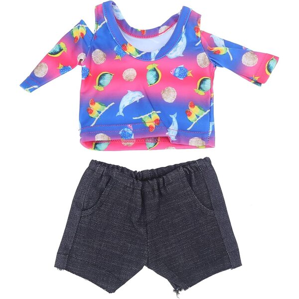 Set Vestiti per Bambola Rinata 18 Pollici – T-Shirt e Pantaloncini in Stoffa Morbida