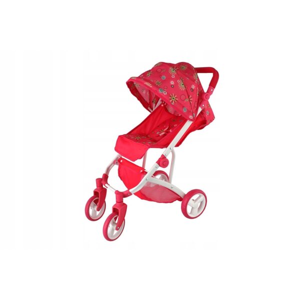 Teddies Sportovní Puppenwagen mit Verdeck und verstellbarem Griff 58x35x70 cm