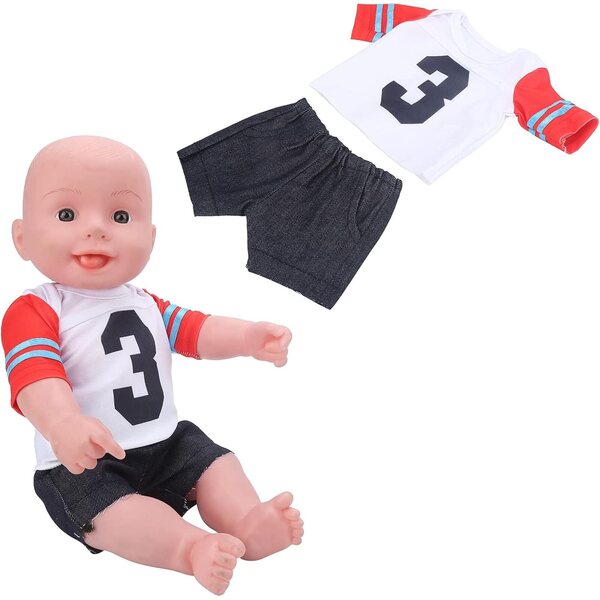 HEEPDD Set Vestiti per Bambola Rinata 18 Pollici T-Shirt e Pantaloncini in Stoffa