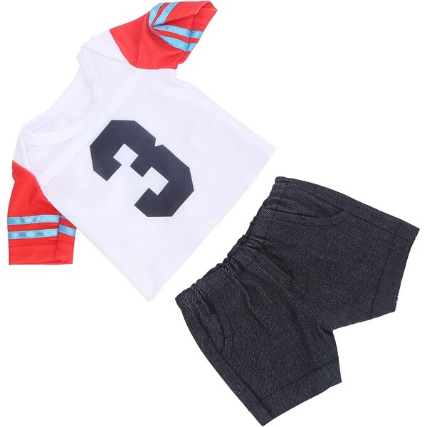 HEEPDD Set Vestiti per Bambola Rinata 18 Pollici T-Shirt e Pantaloncini in Stoffa