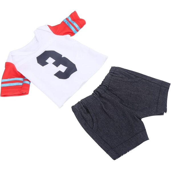 HEEPDD Set Vestiti per Bambola Rinata 18 Pollici T-Shirt e Pantaloncini in Stoffa