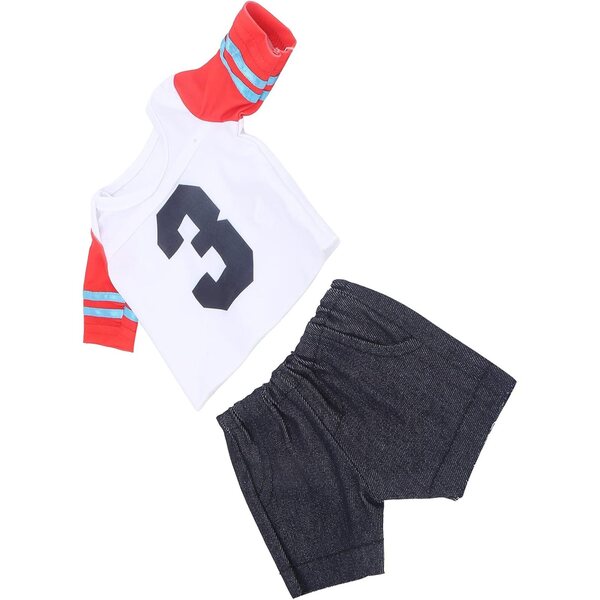 HEEPDD Set Vestiti per Bambola Rinata 18 Pollici T-Shirt e Pantaloncini in Stoffa
