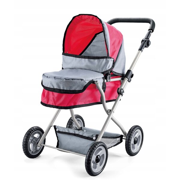 Wiky Puppenwagen tiefrosa 66 cm, Spielzeug für Kinder ab 3 Jahren