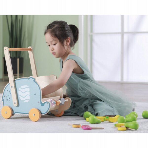 2-in-1-Kinderwagen aus Holz für Viga WS1-Puppen, Lernspiel 3+
