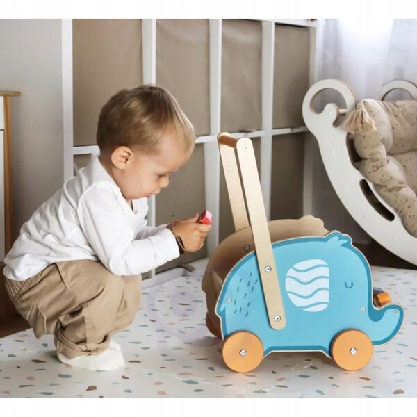 2-in-1-Kinderwagen aus Holz für Viga WS1-Puppen, Lernspiel 3+
