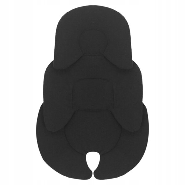 Kinderwagen- und Autositzkissen für Neugeborene – weich und atmungsaktiv, Schwarz