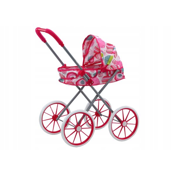 LEAN Toys Puppenwagen aus Kunststoff für Kinder ab 3 Jahren