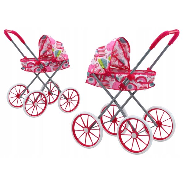 LEAN Toys Puppenwagen aus Kunststoff für Kinder ab 3 Jahren