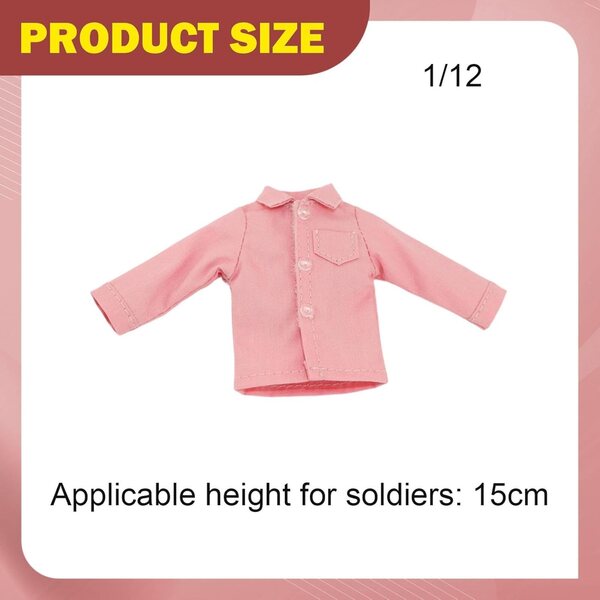Maglietta Rosa per Action Figure 1/12 - Vestiti in Tessuto Durevole e Moda Casual