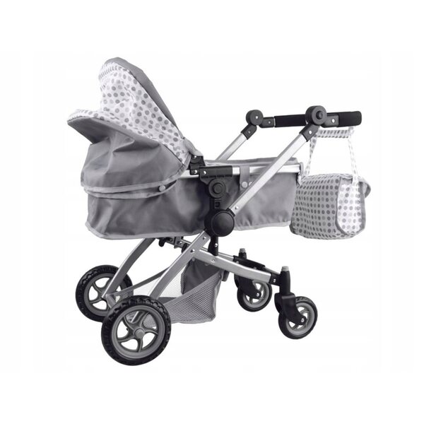 Jokomisiada 2-in-1 Puppenwagen, Gondel und Kinderwagen, leicht und faltbar