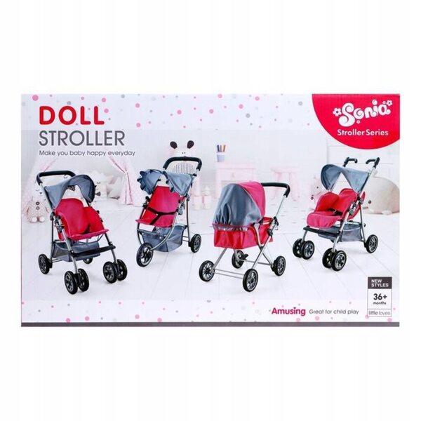 4in1 Puppenwagen aus Metall, großes Multifunktionsset für Kinder ab 3 Jahren