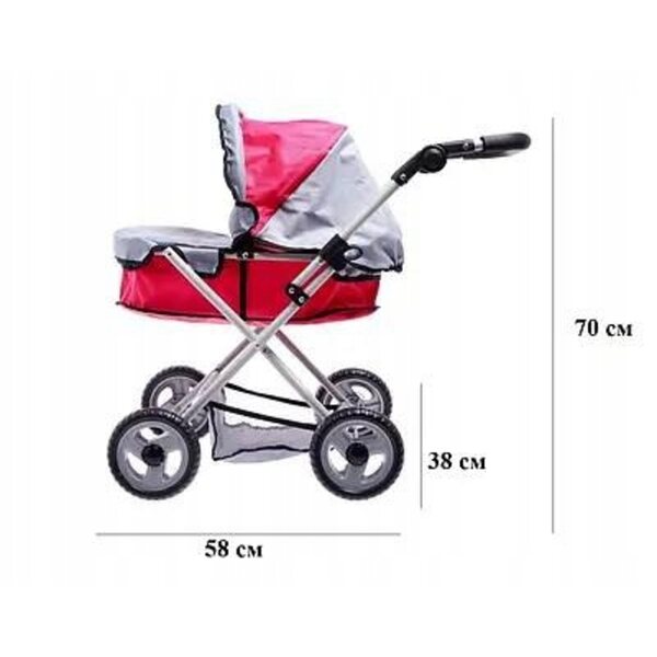 4in1 Puppenwagen aus Metall, großes Multifunktionsset für Kinder ab 3 Jahren