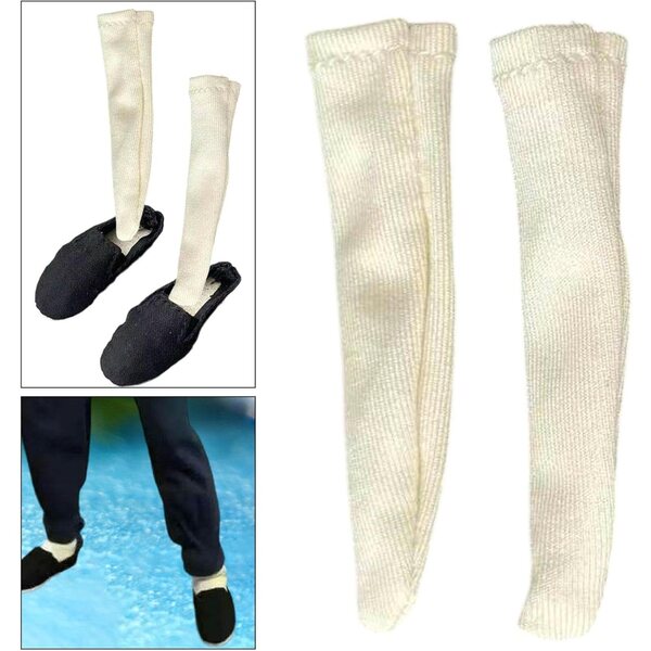 1/6 Miniatursocken für männliche Actionfiguren aus strapazierfähigem und elegantem Stoff