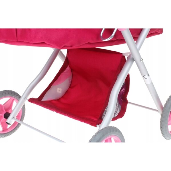 Passeggino Profondo per Bambole Nobo Kids con Telaio in Metallo e Ruote Silenziose