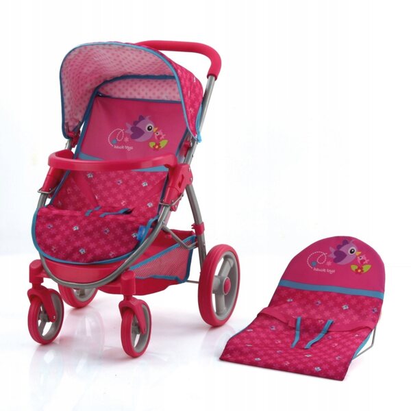 Hauck Malibu Duo Birdie Doppel-Puppenwagen mit 360° drehbaren Rädern