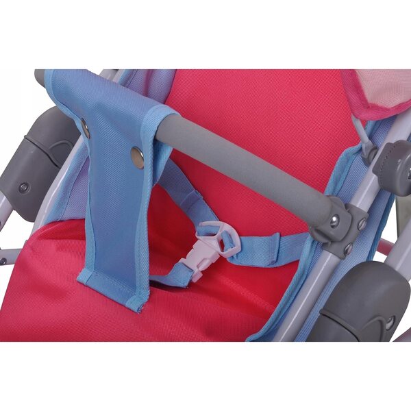 2 in 1 Kinderwagen für Nici-Puppen mit Gondel und Einhorn-Kinderwagen 55x43x81 cm