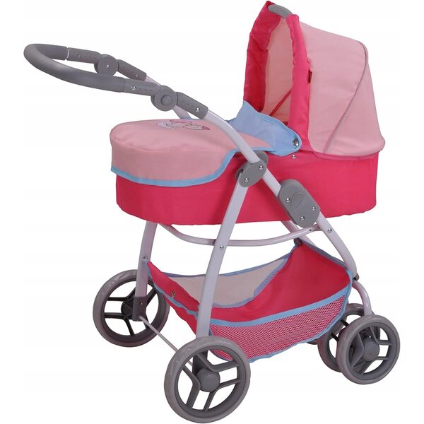 2 in 1 Kinderwagen für Nici-Puppen mit Gondel und Einhorn-Kinderwagen 55x43x81 cm