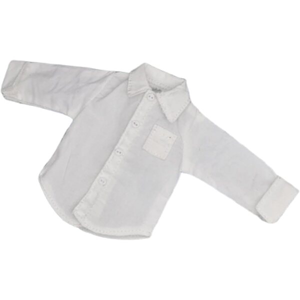 Camicia per Action Figure 6 Pollici 1/12 Hellery Abiti Realistici in Tessuto Bianco