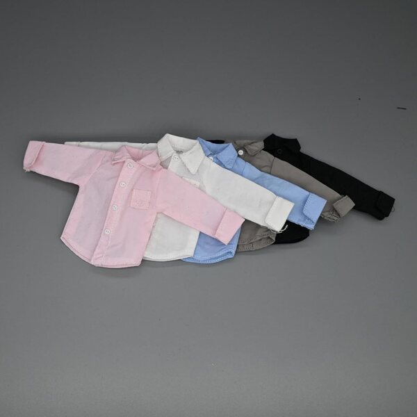 Camicia per Action Figure 6 Pollici 1/12 Hellery Abiti Realistici in Tessuto Bianco