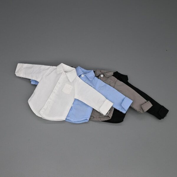 Camicia per Action Figure 6 Pollici 1/12 Hellery Abiti Realistici in Tessuto Bianco