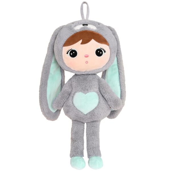 Metoo Kaninchen-Plüschtier in Grau und Mint, 50 cm, mit personalisiertem Namen