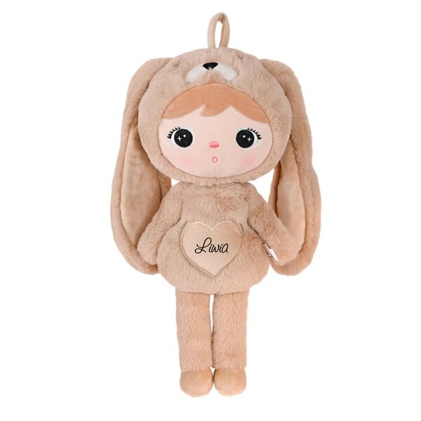 Bambola Metoo Coniglio 50 cm beige con nome - un peluche simpatico e sicuro per bambini