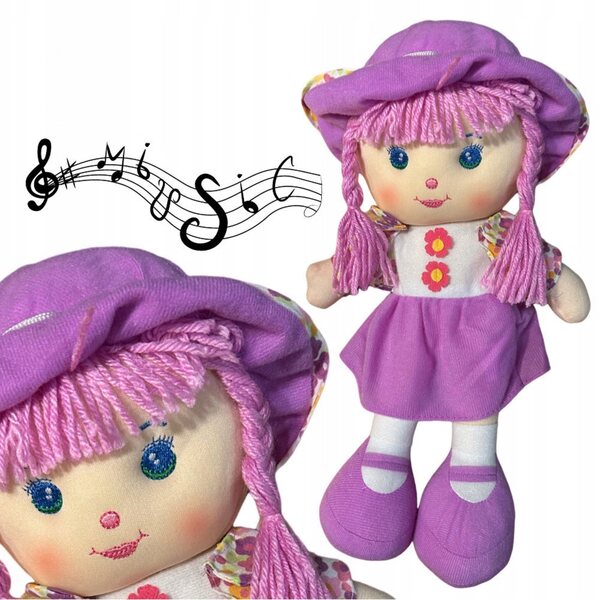 Bambola di pezza interattiva Dorotka 36 cm - peluche per bambini 3+