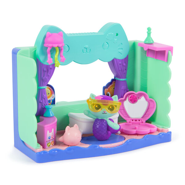 Gabi's Cat House Zweistöckiger SPA-Raum mit MerCat-Figur und Zubehör